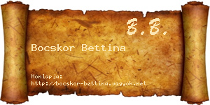 Bocskor Bettina névjegykártya